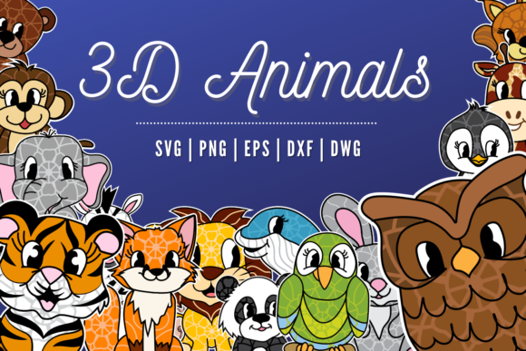 3D Animals SVG Bundle: Elevate Your Crafting Projects with Versatile Digital Assets