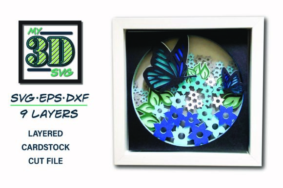 3D Flower Field - 3d Butterfly