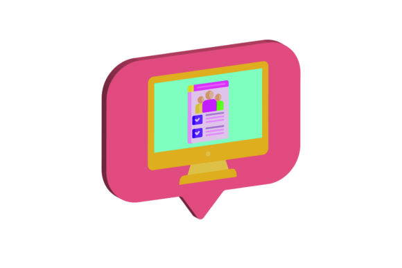3D Icon Laptop Data