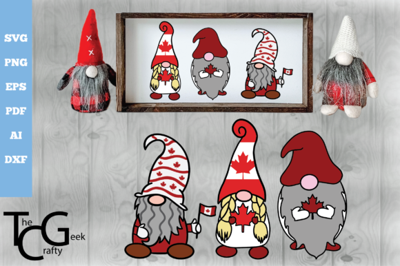 3D Layered Canada Day Gnomes