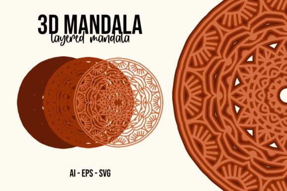 3D Mandala Flower - Paper Cut