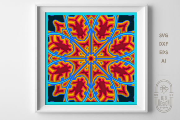 3D Mandala Shadow Box
