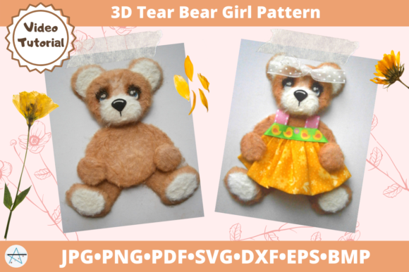 3D Tear Bear Girl