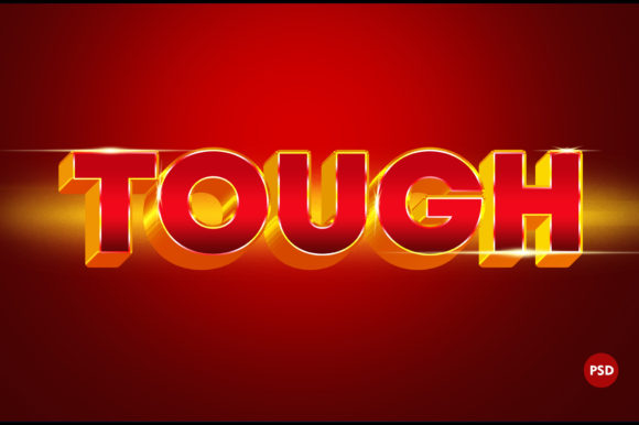 3D Tough PSD Text Effect