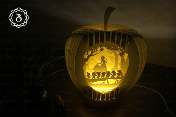 Apple Pop-up 3D Paper Cut Template File