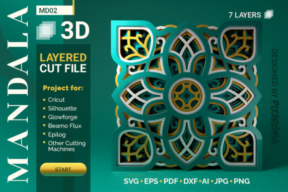 Creating Stunning Depth: A Complete Guide to the Mandala MD02 3D Layered SVG Cut File
