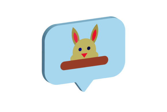 Icon 3D Easter Rabbit Head