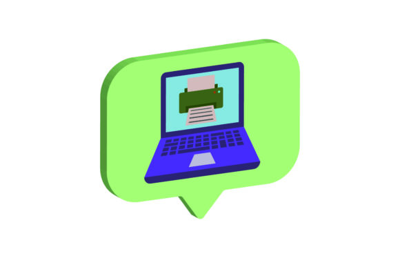 Laptop 3D Icon Printer