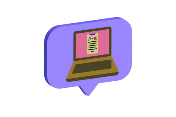 Laptop 3D Icon Translate: Strategic Asset for Digital Branding and Design